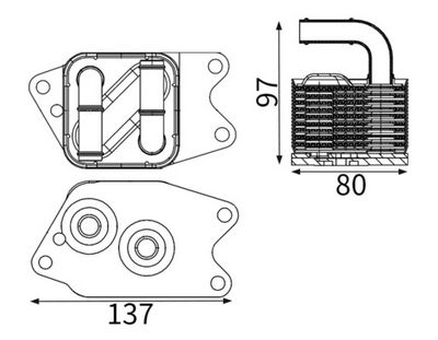 Eļļas radiators, Automātiskā pārnesumkārba MAHLE CLC 254 000S