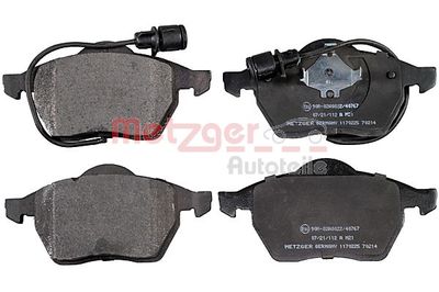 Комплект тормозных колодок, дисковый тормоз METZGER 1170225