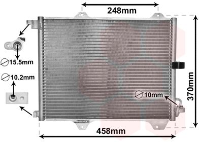 Конденсатор, кондиционер VAN WEZEL 52005088