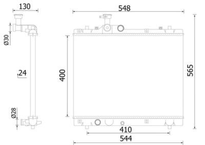 Радиатор, охлаждение двигателя MAHLE CR 2421 000S