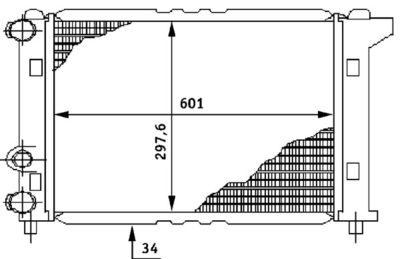 Радиатор, охлаждение двигателя MAHLE CR 146 000S
