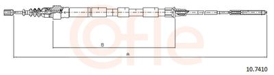 Тросик, cтояночный тормоз COFLE 10.7410