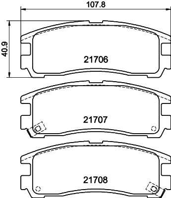 Комплект тормозных колодок, дисковый тормоз HELLA PAGID 8DB 355 016-591