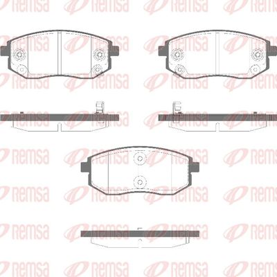 Комплект тормозных колодок, дисковый тормоз REMSA 1981.02