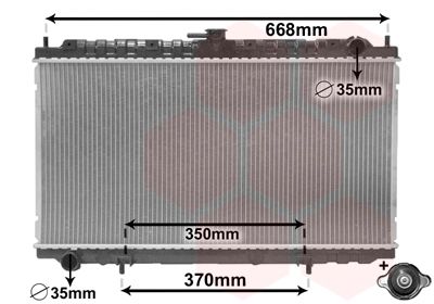 Radiators, Motora dzesēšanas sistēma VAN WEZEL 13002181