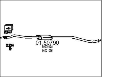 Средний глушитель выхлопных газов MTS 01.50790