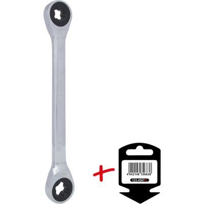 Divpusēja gredzenveida atslēga ar sprūdmehānismu KS TOOLS 503.4355-E