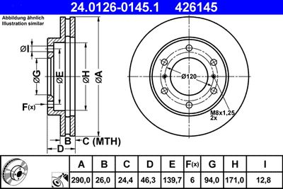 Тормозной диск ATE 24.0126-0145.1