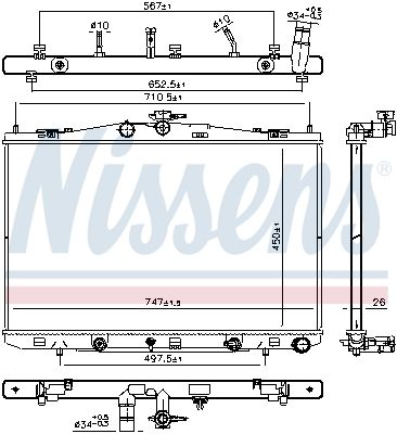 Radiators, Motora dzesēšanas sistēma NISSENS 606830