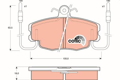 Комплект тормозных колодок, дисковый тормоз TRW GDB807