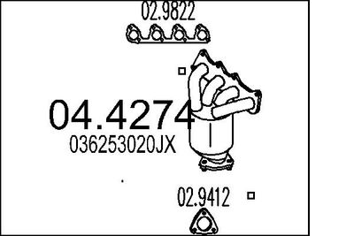 Катализатор MTS 04.4274