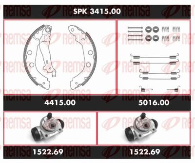 Bremžu komplekts, Trumuļu bremzes REMSA SPK 3415.00