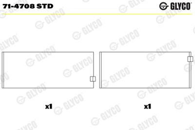 Шатунный подшипник GLYCO 71-4708 STD
