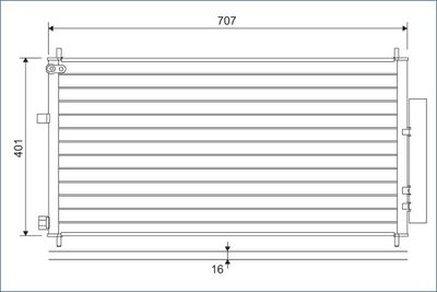 Конденсатор, кондиционер VALEO 822593