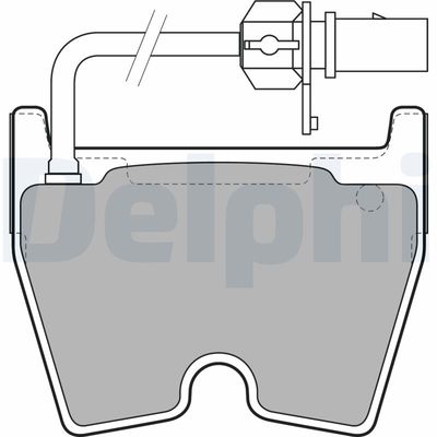 Bremžu uzliku kompl., Disku bremzes DELPHI LP2089