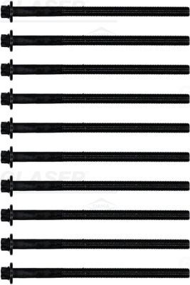 Cilindru galvas skrūvju komplekts GLASER T80410-00