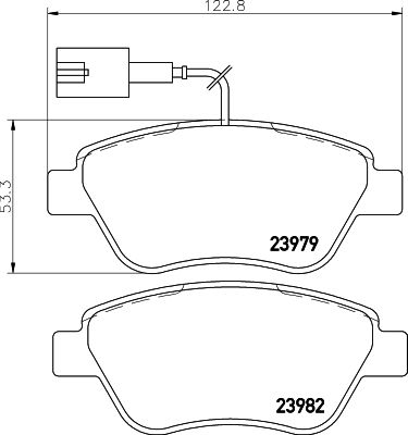 Bremžu uzliku kompl., Disku bremzes HELLA PAGID 8DB 355 015-491