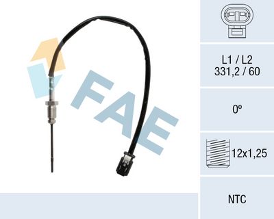 Датчик, температура выхлопных газов FAE 68622
