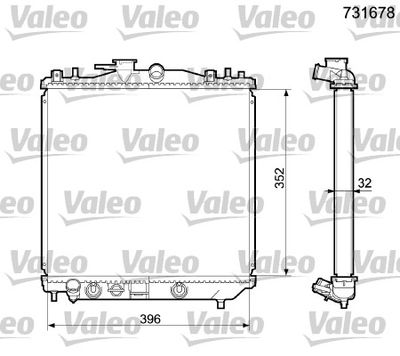 Radiators, Motora dzesēšanas sistēma VALEO 731678