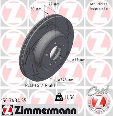Bremžu diski ZIMMERMANN 150.3434.55