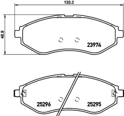 Bremžu uzliku kompl., Disku bremzes HELLA PAGID 8DB 355 017-351