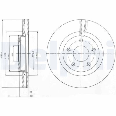 Тормозной диск DELPHI BG4109C