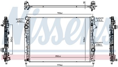 Radiators, Motora dzesēšanas sistēma NISSENS 607254