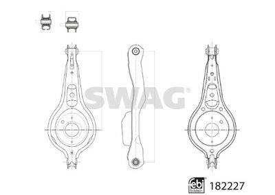 Рычаг независимой подвески колеса, подвеска колеса SWAG 33 10 8556