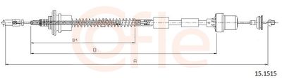Трос, управление сцеплением COFLE 92.15.1515