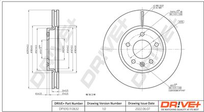 Тормозной диск Dr!ve+ DP1010.11.0632