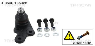 Balst-/Virzošais šarnīrs TRISCAN 8 500 165 025