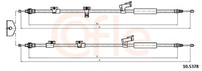 Тросик, cтояночный тормоз COFLE 92.10.5378