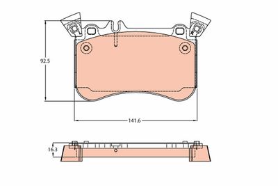 Bremžu uzliku kompl., Disku bremzes TRW GDB2229