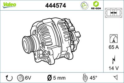 Генератор VALEO 444574