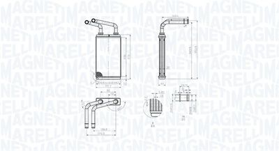 Теплообменник, отопление салона MAGNETI MARELLI 350218483000