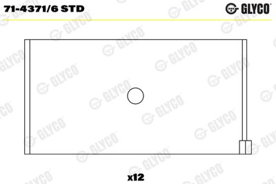 Шатунный подшипник GLYCO 71-4371/6 STD