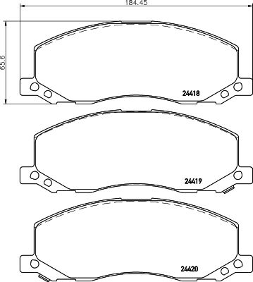 Комплект тормозных колодок, дисковый тормоз HELLA PAGID 8DB 355 013-061