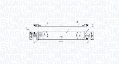 Радиатор, охлаждение двигателя MAGNETI MARELLI 350213221200