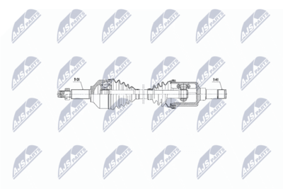 Приводной вал NTY NPW-FR-075