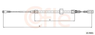Тросик, cтояночный тормоз COFLE 10.9881