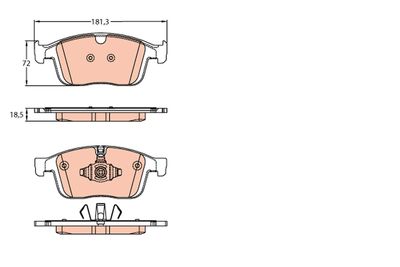 Комплект тормозных колодок, дисковый тормоз TRW GDB2146
