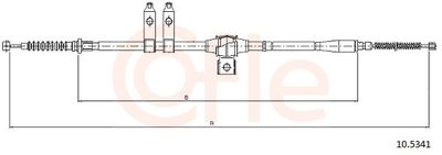 Тросик, cтояночный тормоз COFLE 92.10.5341