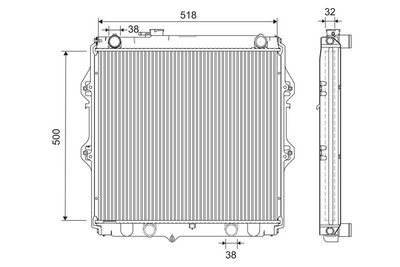 Радиатор, охлаждение двигателя VALEO 701265
