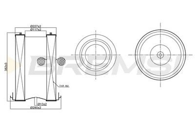 Gaisa filtrs BREMSI FA2271
