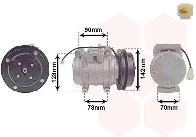 Компрессор, кондиционер VAN WEZEL 7400K029