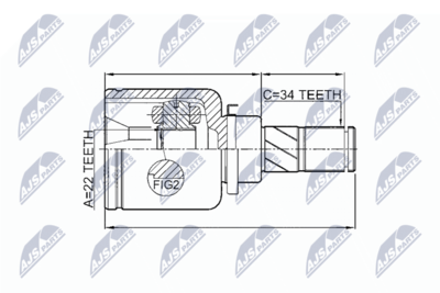 Шарнирный комплект, приводной вал NTY NPW-FR-051