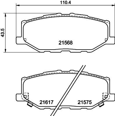 HELLA PAGID 8DB355040421 Bremžu uzliku kompl