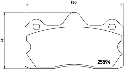 Bremžu uzliku kompl., Disku bremzes BREMBO P 47 002