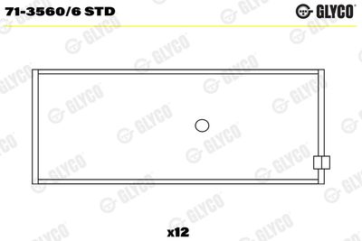 Шатунный подшипник GLYCO 71-3560/6 STD