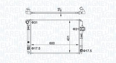 Radiators, Motora dzesēšanas sistēma MAGNETI MARELLI 350213208300